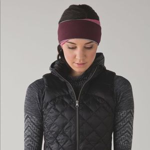 lululemon maroon “run and done earwarmer”